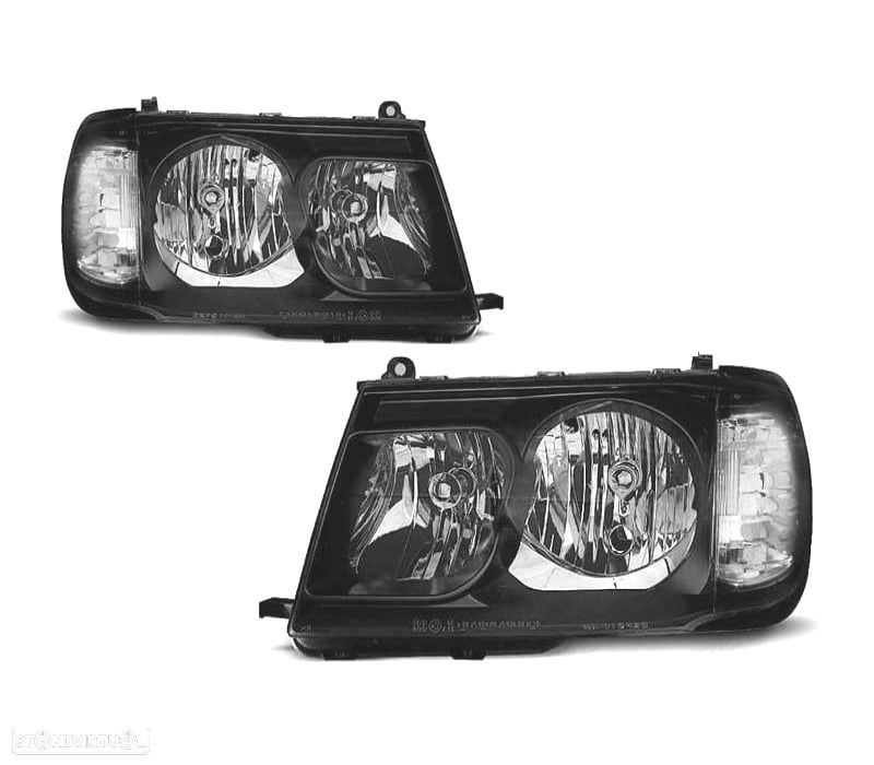 FARÓIS TOYOTA LAND CRUISER FJ100 98-04 PRETO - 1