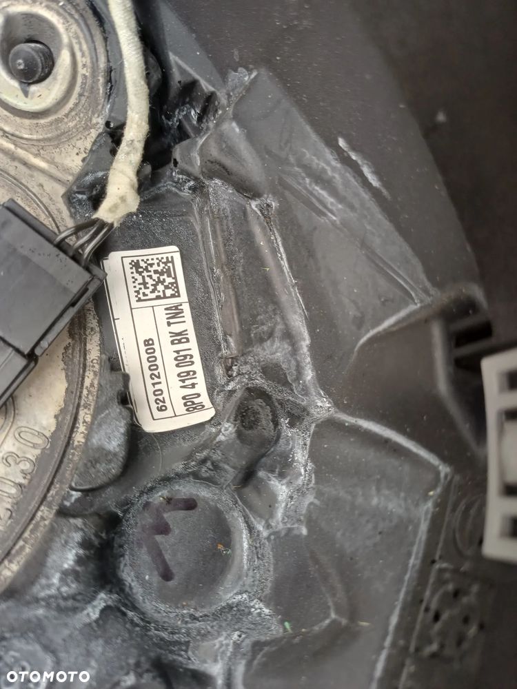 Audi A3 8P kierownica trójramienna skóra łopatki airbag poduszka kierowcy 8P0419091BK 8P0880201BJ - 8