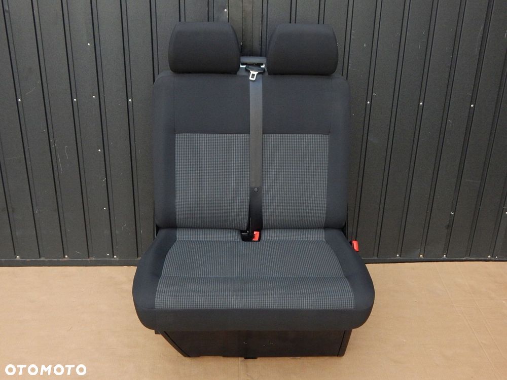 vw t5 lift t6 t6.1 fotel pasażera dwójka prawy przód ławka double grid - 1
