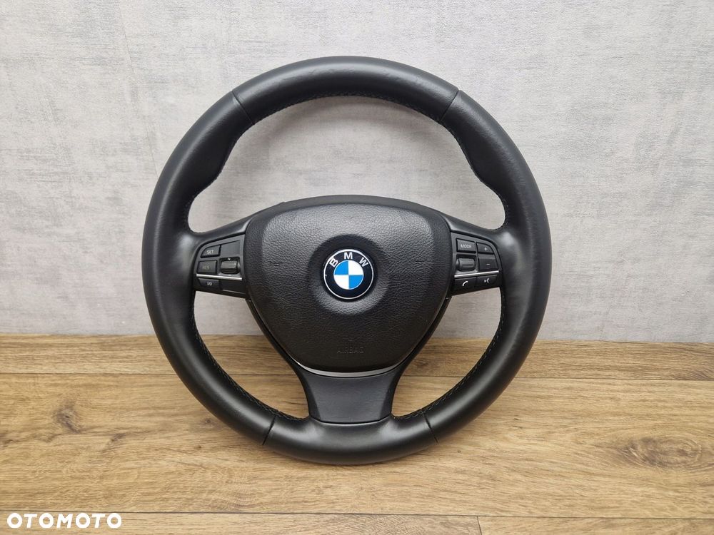 BMW F01 F07 F10 F11 KIEROWNICA SPORTOWA SPORT SKÓRA KOMPLETNA Z PODUSZKĄ EU - 1