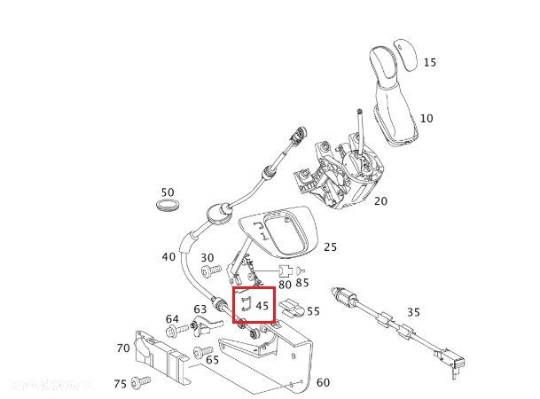 MERCEDES VITO W639 Zawleczka zabezpieczenie wodzika zmiany biegow OE - 2