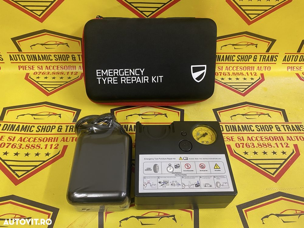 Compresor auto umflat roti  kit până autoturism multimarca 12V 120W - 1