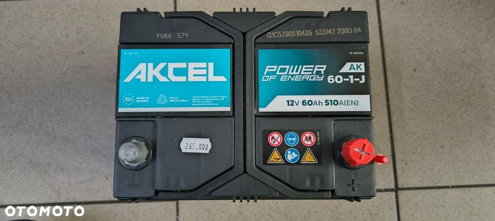 AKUMULATOR AKCEL 12V 60Ah 510A NOWY - 1