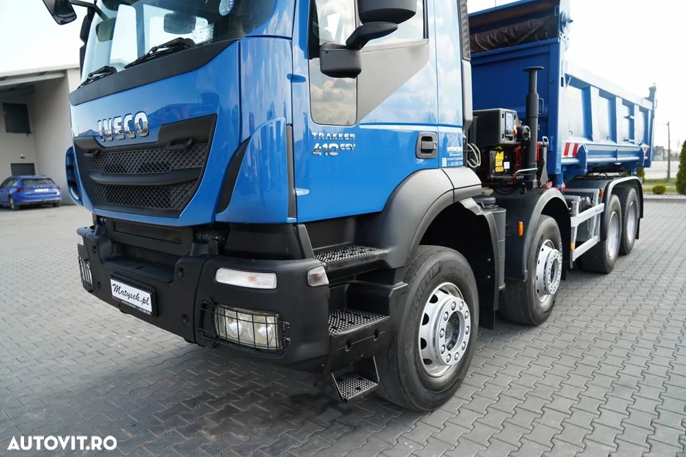 Iveco TRAKKER 410 EEV / 8X4 / Basculantă pe două laturi / HYDROBORTA / BORDMATIC / HDS HMF 1730 K2 / EURO 5 EEV - 17