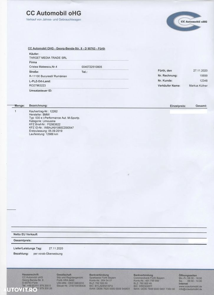 BMW Seria 5 520i AT - 10