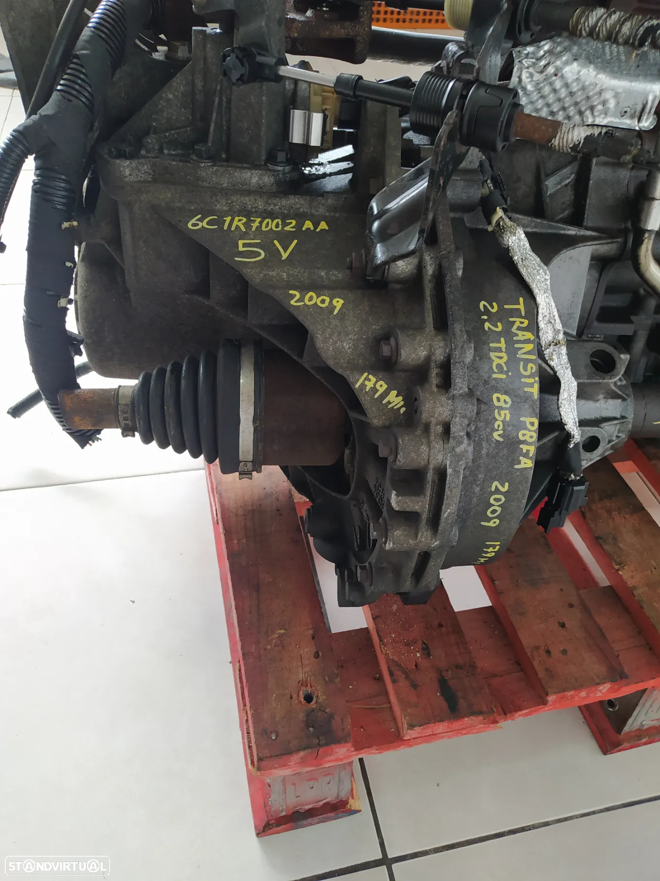 Motor Ford Transit 2.2TDCI 85cv P8FA  caixa 5 velocidades 6C1R 7002 AA - 9
