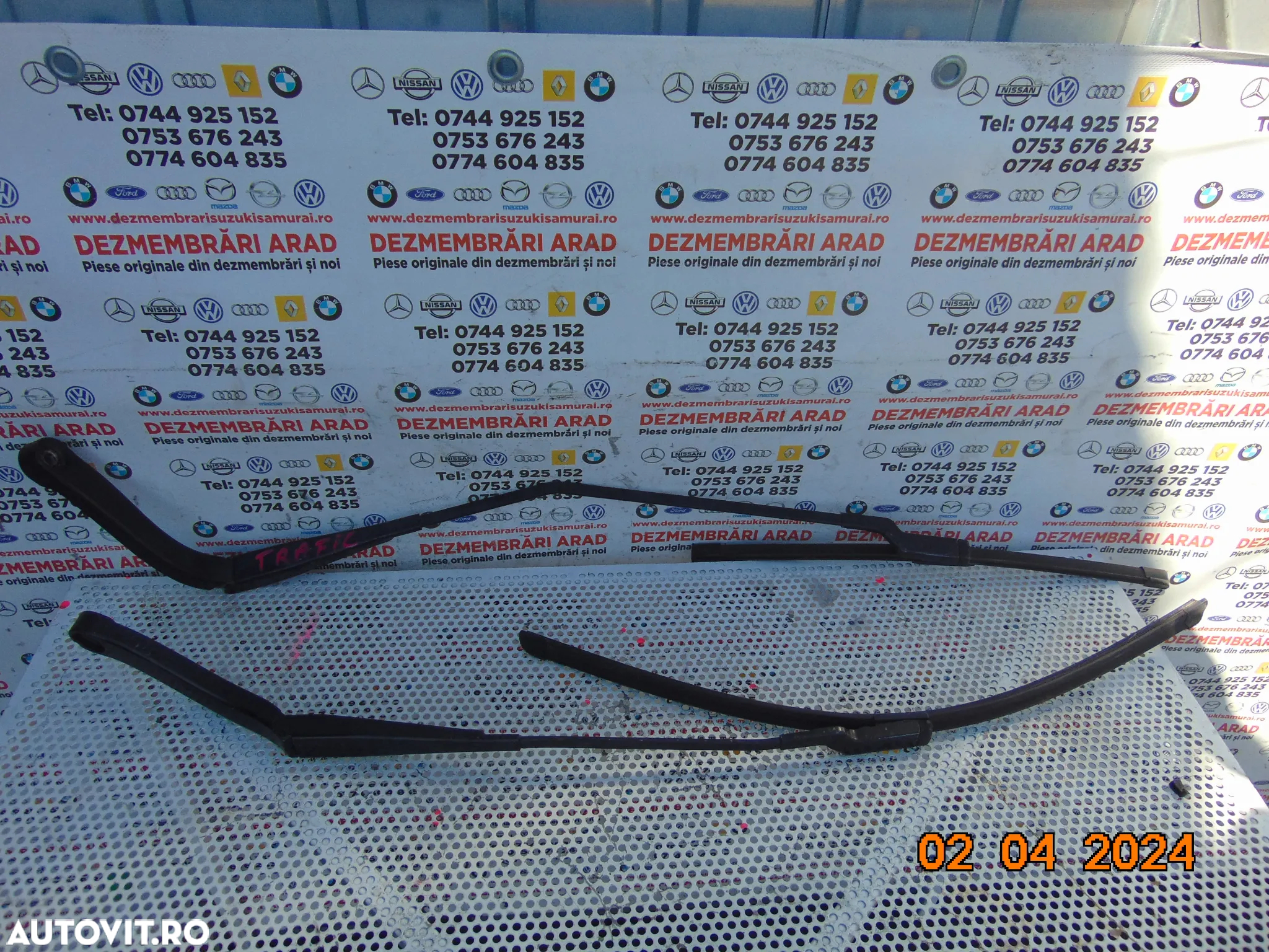 Brate stergatoare Renault Trafic 2014-2023 Opel Vivaro brat stergator fata set - 2