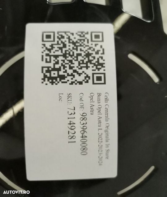 Grila Centrala Originala In Stare Buna Opel Astra L 2022-2023-2024 Ope - 7