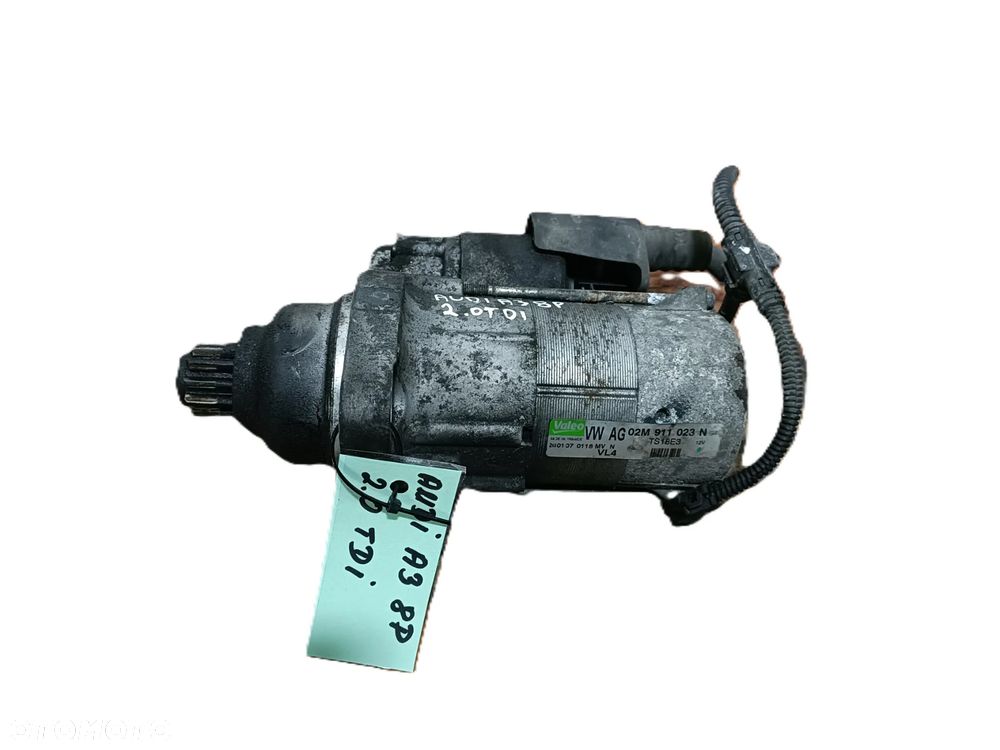 AUDI A3 II 8P 04-13 2,0 TDI rozrusznik VALEO 02M911023N * - 1