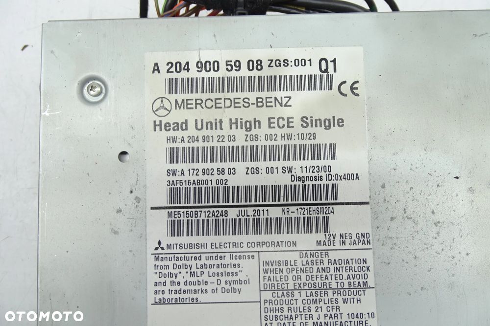 Mercedes C Klasa W204 LIFT Radio  2049005908 - 4