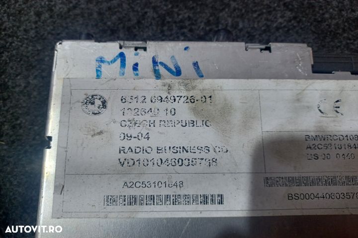 Radio cd 6949726 MX1253 Mini One R50 [facelift] [2004 - 2006] Hatchba - 4