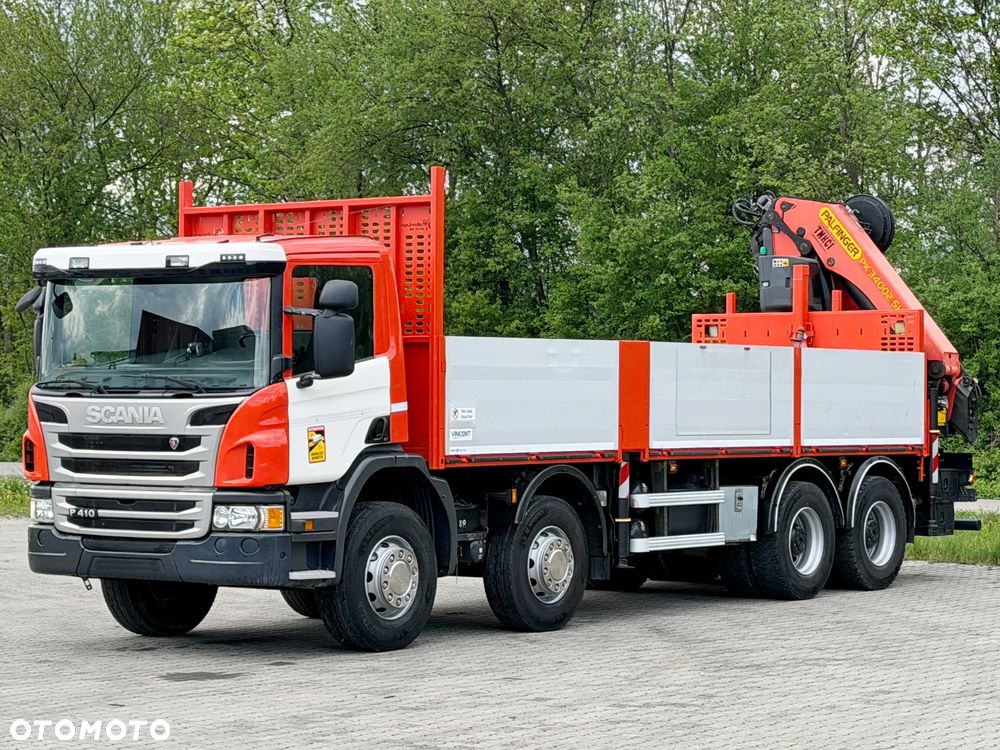 Scania P 410 * SKRZYNIA 7,30m * PALFINGER PK 34002 - SH F + PILOT * 8x4 - 4