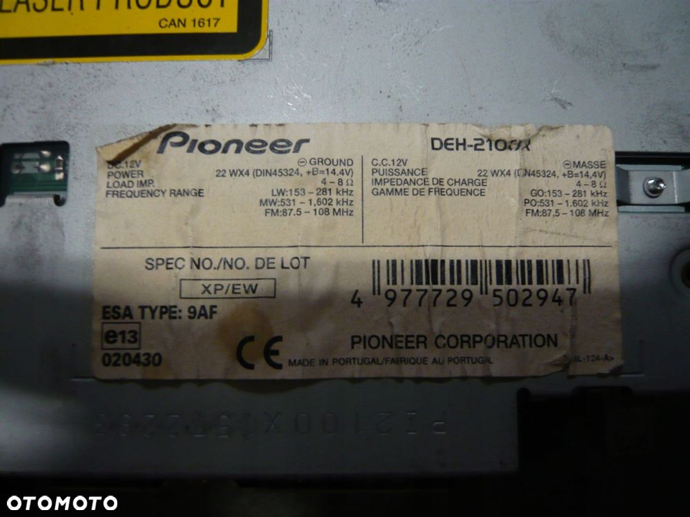 radio cd deh-2100r pioneer - 2