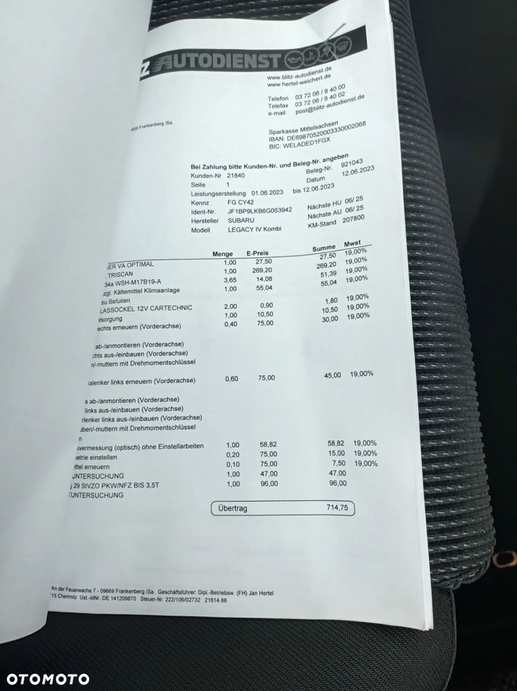 UWAGA ! 2007 SUBARU OUTBACK NOWY MODEL 2,5BENZ 165PS B4 MANUAL 4WD WLAS PL - 11