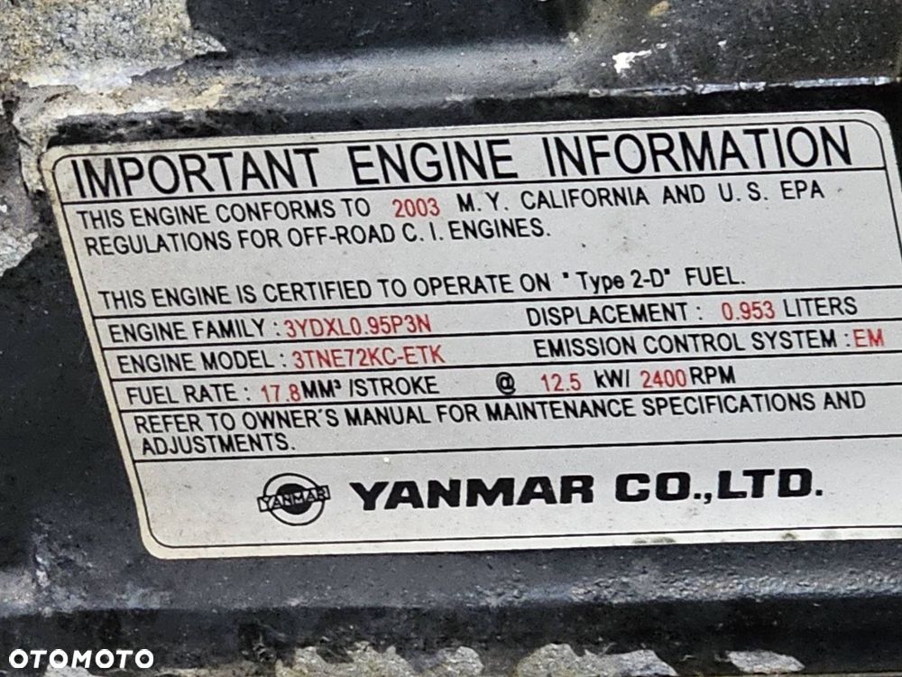 SILNIK KOMPLETNY THERMO KING TK3.95A YANMAR - 6