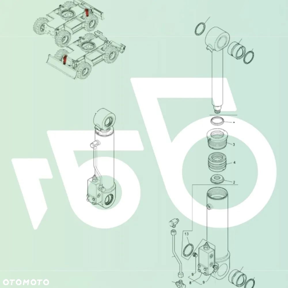 Siłownik lemiesza 5670915 Mecalac MTX 12 - 9