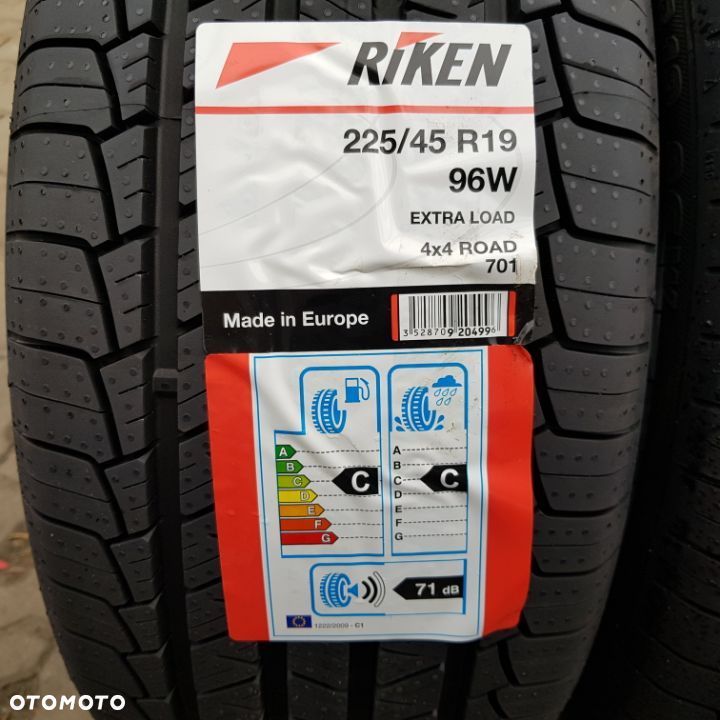 4x 225/45R19 Riken 4x4 Road 701 Nowy komplet opon letnich Poznań - 2