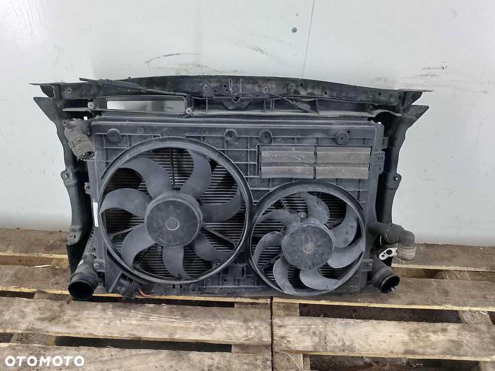 PAS PRZÓD, CHŁODNICE, WENTYLATOR SKODA OCTAVIA II LIFT 1K0121207BC 2.0 TDI - 10