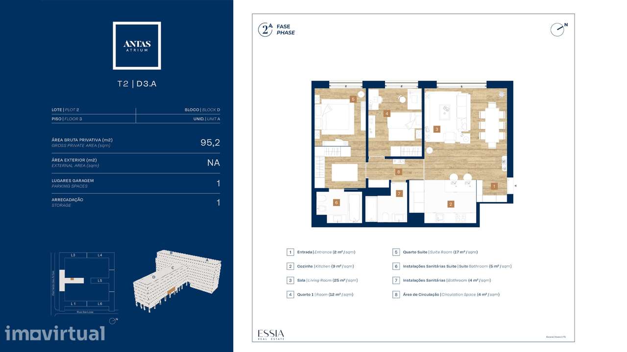 Apartamento T2 com Garagem no Antas Atrium - Grande imagem: 4/33
