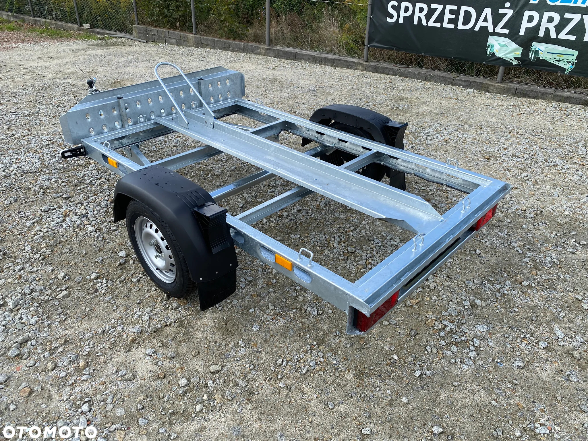 Wiola 220x130 cm MOTO N1 DO PRZEWOZU MOTOCYKLA PRZYCZEPA TYPU PREMIUM O PODWYŻSZONEJ WYTRZYMAŁOŚCI! MOCNA TŁOCZONA RAMA! | DOSTAWA | RATY | LEASING | - 3
