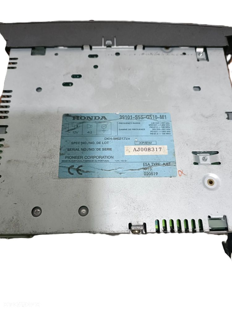 HONDA CIVIC VII 01-06 radioodtwarzacz radioodbiornik radio 39101S5SG510M1 * - 5