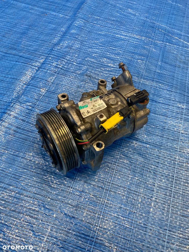 SPRĘŻARKA KOMPRESOR POMPA KLIMATYZACJI KLIMY CITROEN C5 PEUGEOT 508 1.6THP 9671216280 SD6C12 ORYGINAŁ - 2