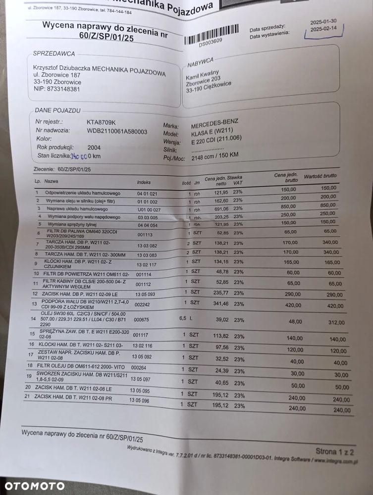 Mercedes-Benz Klasa E 220 CDI Automatik Elegance - 19