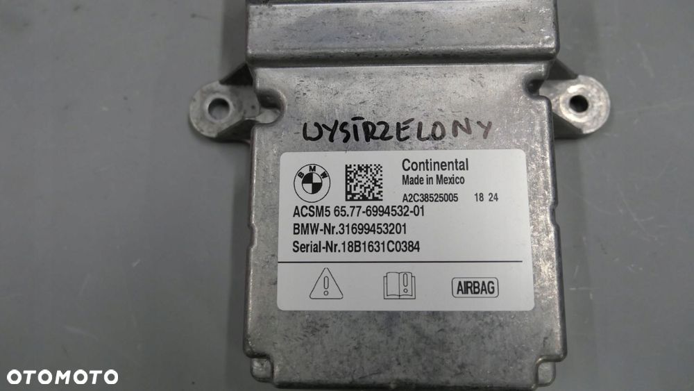 bmw g01 g02 g11 g30 g31 moduł sterownik poduszki airbag 6994532 - 5