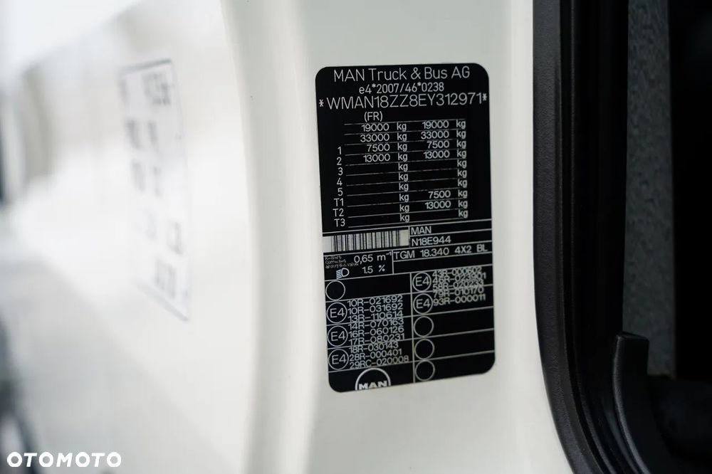 MAN TGM 18.340 / 4X2 / 3 STRONNA WYWROTKA / HYDROBURTA / BRYGADÓWKA 7 MIEJSC / BORDMATIC - 37