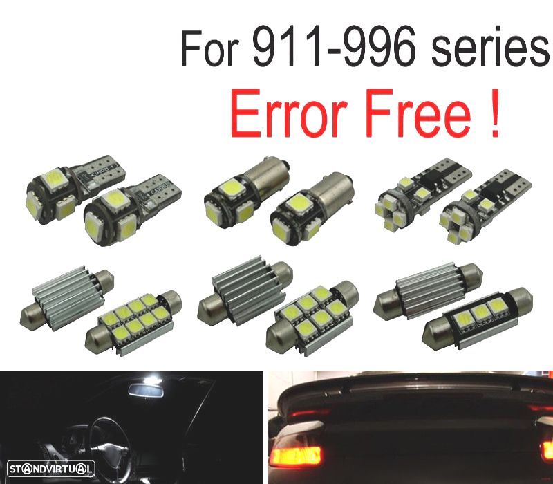 KIT COMPLETO 12 LAMPADAS LED INTERIOR PARA PORSCHE 911 996 CARRERA TURBO GT LED 98-05 - 1