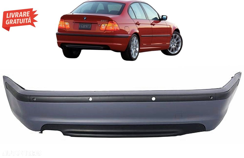 Bara Spate compatibila cu BMW Seria 3 E46 (1998-2004) M-technik Design Cu Gauri PD- livrare gratuita - 8