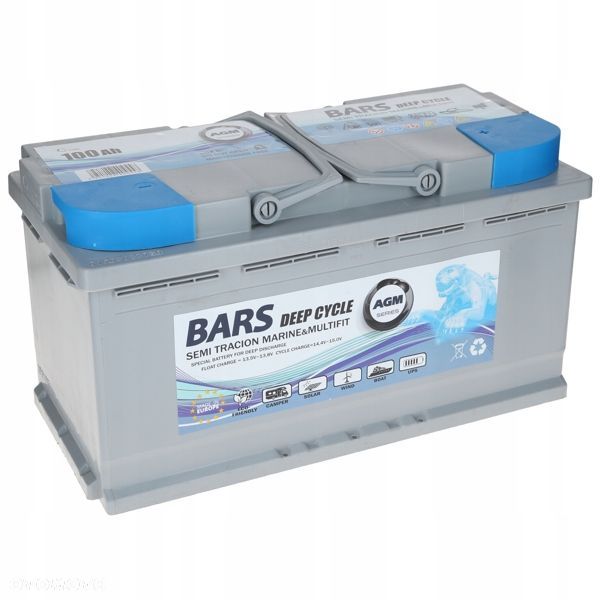 Akumulator Bars Marine AGM Deep Cycle 12V 100Ah - 1