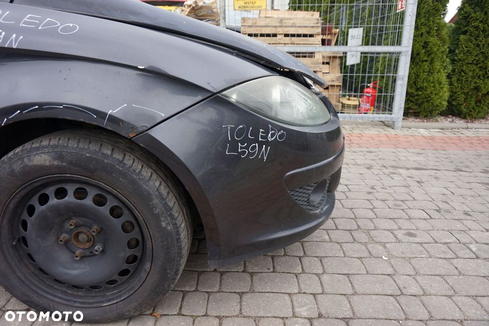 ZDERZAK PRZEDNI TOLEDO III 5P LS9N 5P0807217M  CZARNY SEAT 2004-2009 - 3