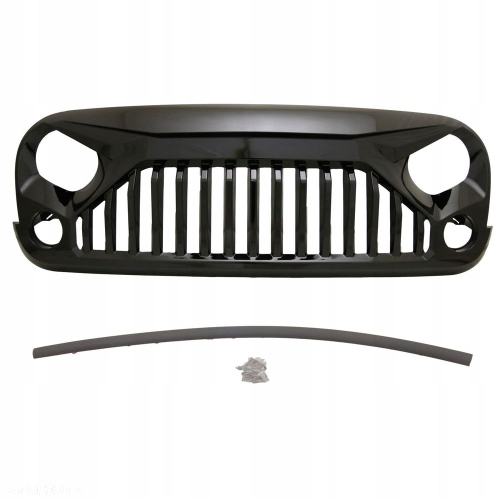 Atrapa Grill Kratka Tuning Black Plastik Jeep Wrangler JK III 3 2006-2018 - 2