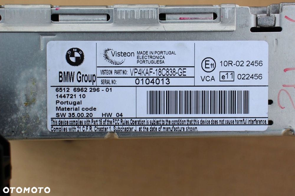 Radio BMW BUSINESS CD e90 e91 e92 e93 e87 e82 e88 6962296 - 5