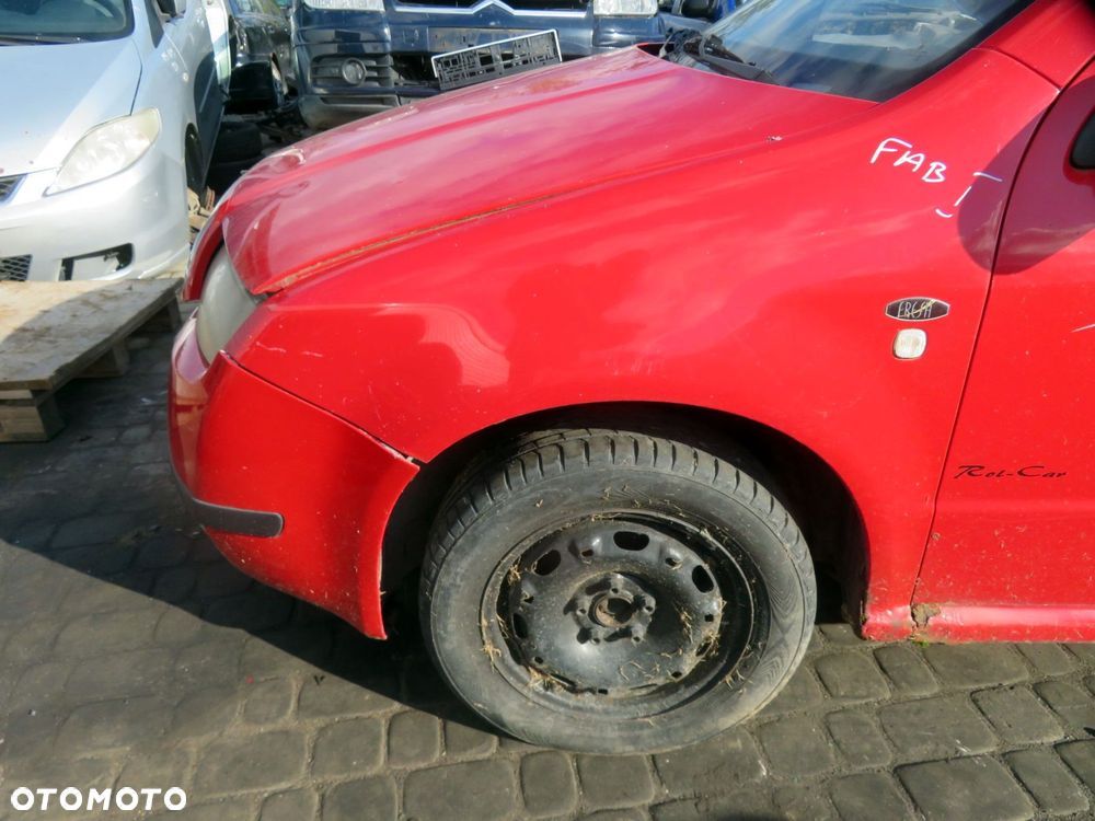 MASKA ZDERZAK BŁOTNIKI LAMPY FABIA I 6Y 8151  SKODA 1999-2004 CZERWONY CORRIDA PRZÓD KOMPLETNY - 13