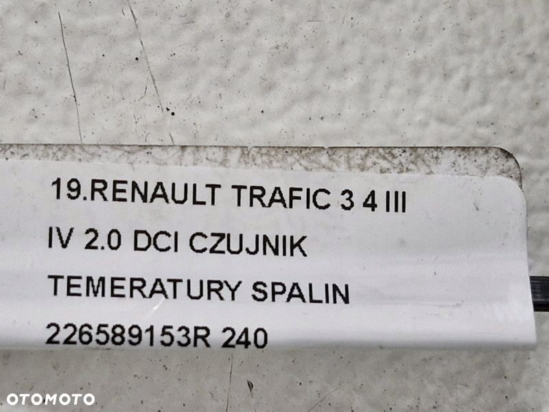 RENAULT TRAFIC III 3 IV 4 2.0 DCI CZUJNIK TEMPERATURY SPALIN 226589153R - 7