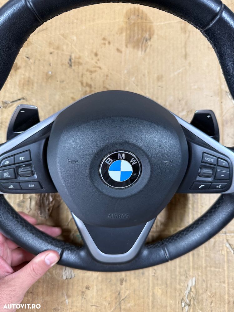 Volan piele cu airbag,comenzi si padele BMW X1 F48 facelift an 2021 stare f buna - 2