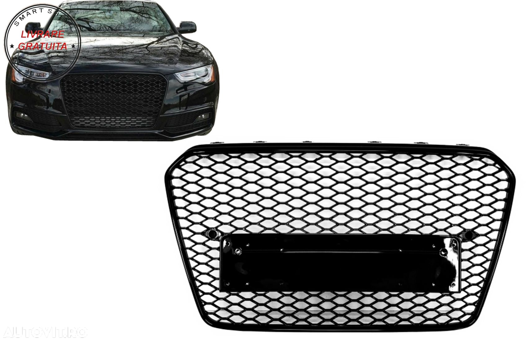 Grila Centrala Audi A5 8T (2012-2015) RS Design- livrare gratuita - 6