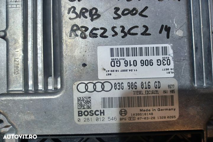 Calculator motor ECU 03G906016GD 0281012546 - 1.9 TDI 03G906016GD 028 - 3