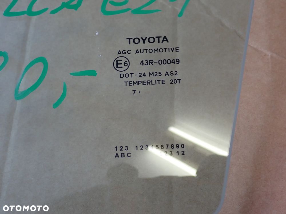 TOYOTA COROLLA E21 SZYBA DRZWI PRZEDNICH 43R-00049 - 4