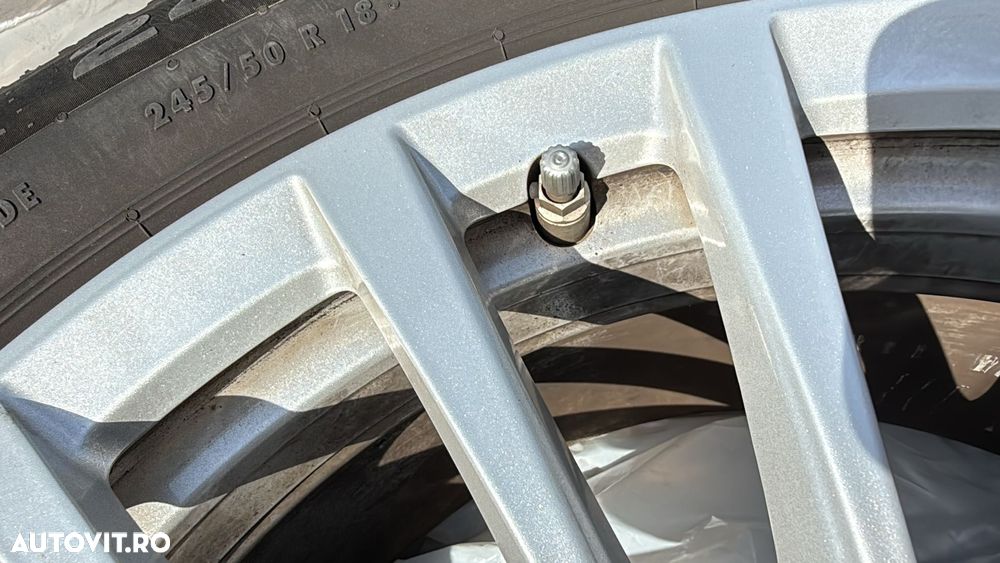 Set 4 Jante Originale BMW OEM R18 5x112 ET30 + TPMS + Anvelope Continental RunFlat G11 G12 G30 - 14