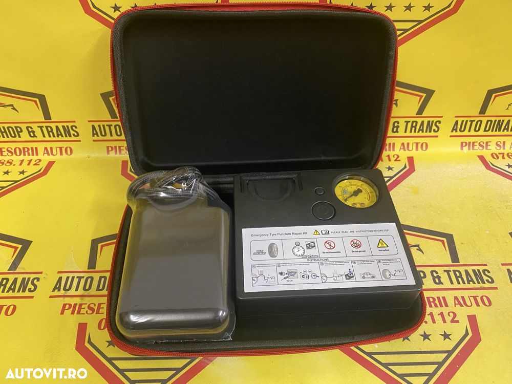Compresor auto umflat roti  kit până autoturism multimarca 12V 120W - 3