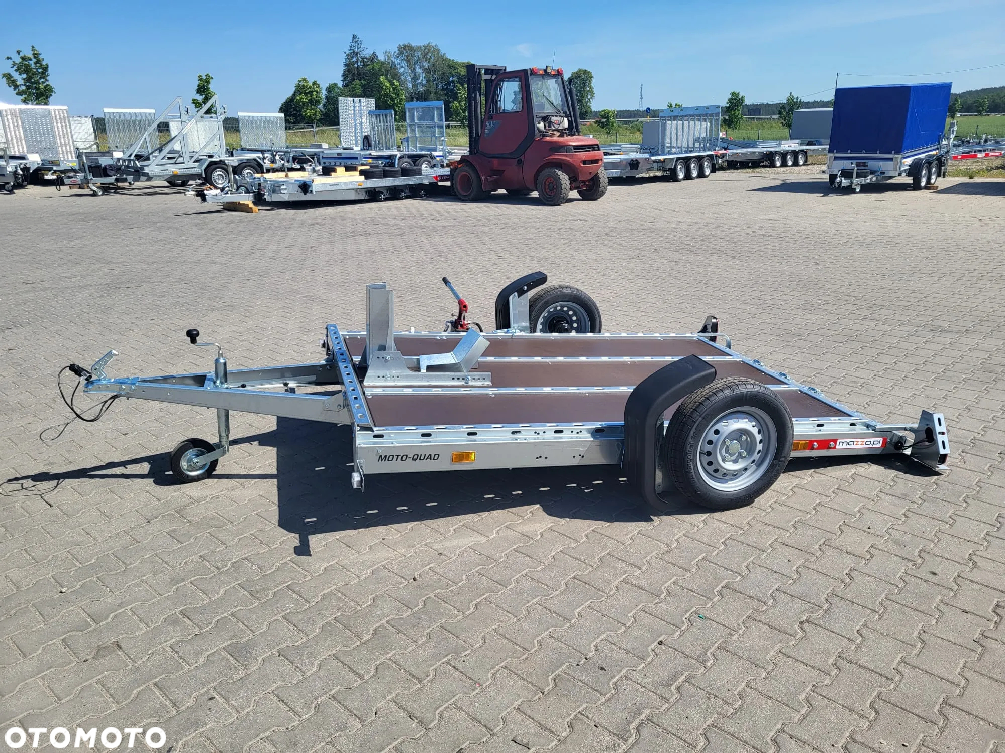 TEMARED DOSTAWA! Przyczepa MOTO-QUAD 2616 wym. 264 x 161cm Solidna przyczepa do przewozu motocykli, UCHYŁ hydrauliczny, DMC 750kg - 4