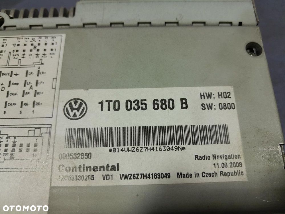 VW PASSAT B6 LIFT RADIO CD NAWIGACJA 1T0035680B - 7