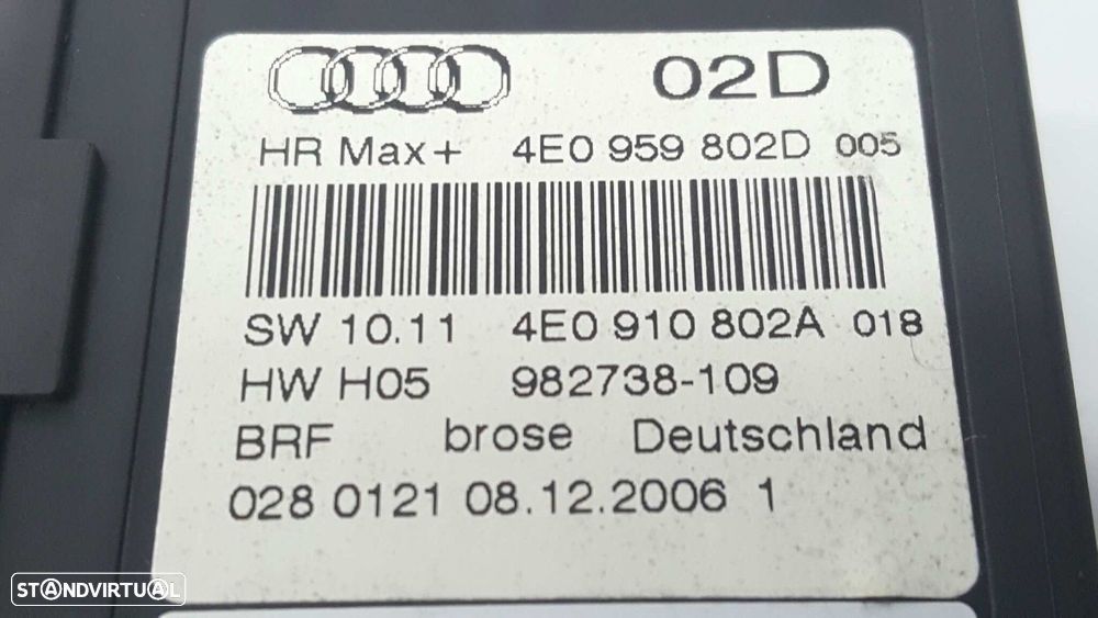 MOTOR ELEVADOR TRASEIRO DIREITO AUDI A8 (4E2) 4.2 TDI QUATTRO - 3