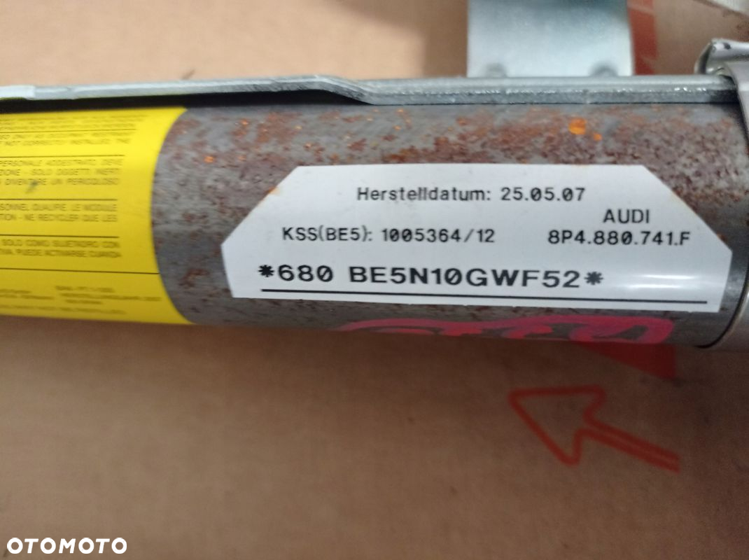 AUDI A3 8P KURTYNA PRAWA LEWA AIRBAG SPORTBACK - 2