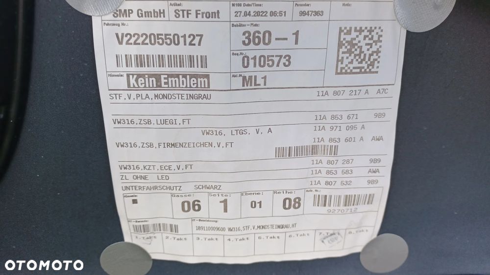 VW ID4 ZDERZAK PRZÓD IDEALNY LA7C - 5