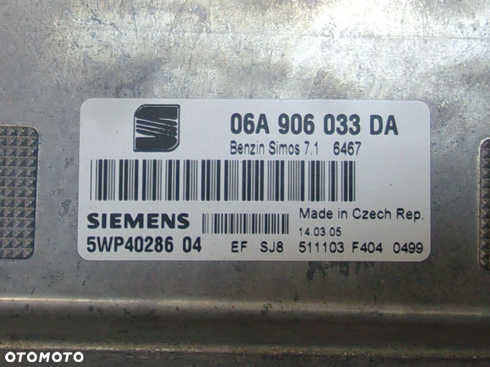 Seat Skoda Audi VW - sterownik silnika 1.6 MPI - 3