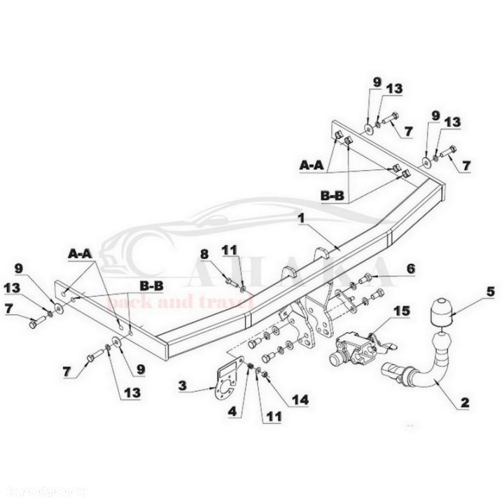 Hak Holowniczy Automat Do Vw Volkswagen Golf Iv Hatchback 1997-2003 (Poza 4 Motion) - 3